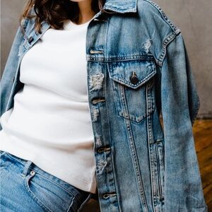 NWOT Able Merly Denim Jacket in Original Wash